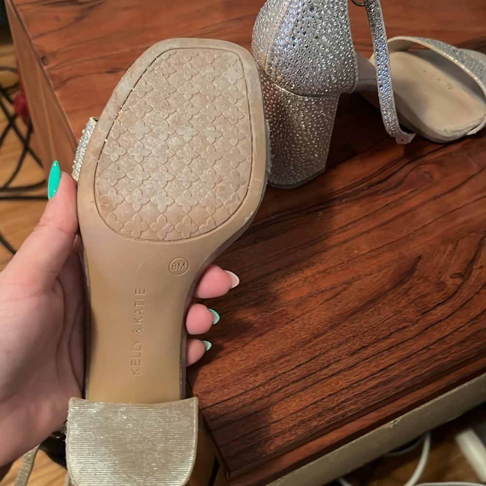 Gold Rhinestone Heels - Picture 3 of 4